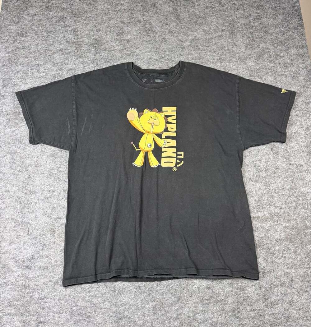 Hypland X Bleach Kon Anime Graphic T-Shirt Size 2XL Black